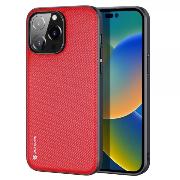 Dux Ducis iPhone 14 Pro Max Deksel FINO Series Rød