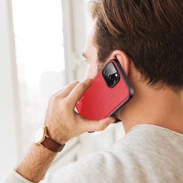 Dux Ducis iPhone 14 Pro Max Deksel FINO Series Rød