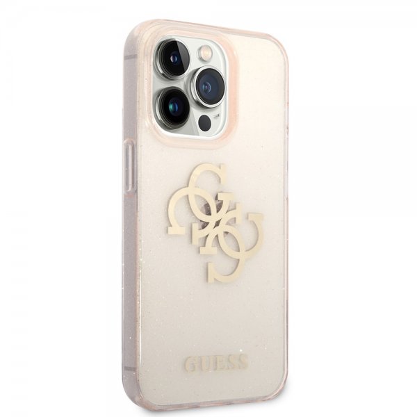 Guess iPhone 14 Pro Max Deksel Full Glitter Gull