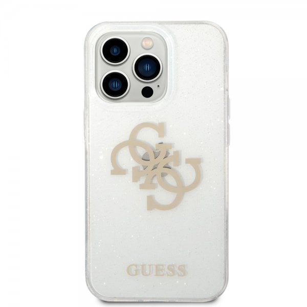 Guess iPhone 14 Pro Max Deksel Full Glitter Transparent