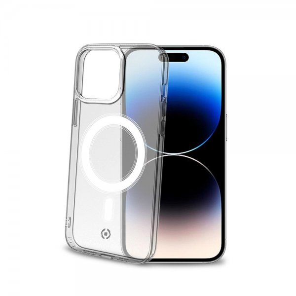 Celly iPhone 14 Pro Max Deksel GELSKINMAG MagSafe Transparent