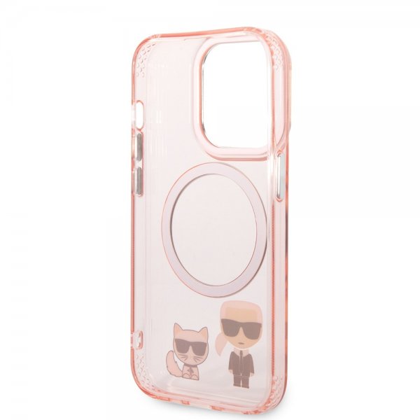 Karl Lagerfeld iPhone 14 Pro Max Deksel Karl & Choupette MagSafe Rosa