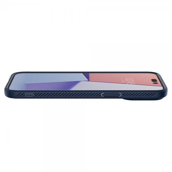 Spigen iPhone 14 Pro Max Deksel Liquid Air Navy Blue