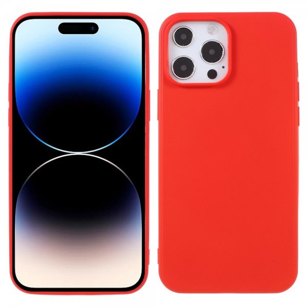 X-Level iPhone 14 Pro Max Deksel Liquid Silicone Rød