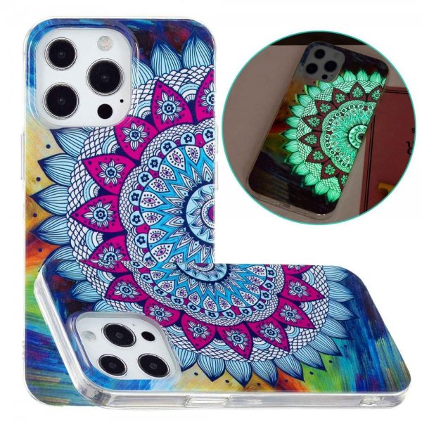 iPhone 14 Pro Max Deksel Motiv Blå Mandala