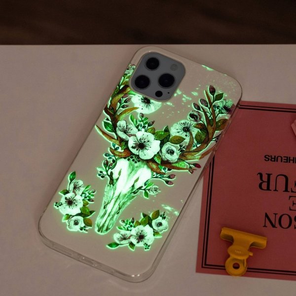 iPhone 14 Pro Max Deksel Motiv Blomster Og Hjort