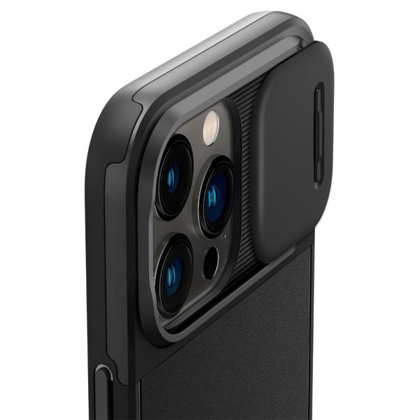 Spigen iPhone 14 Pro Max Deksel Optik Armor MagFit Svart