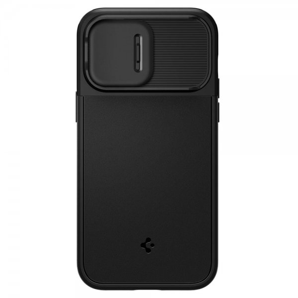 Spigen iPhone 14 Pro Max Deksel Optik Armor MagFit Svart