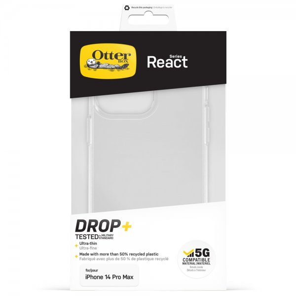 Otterbox iPhone 14 Pro Max Deksel React Clear