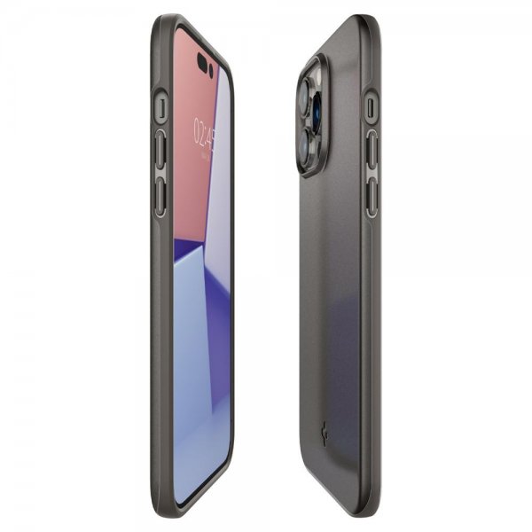 Spigen iPhone 14 Pro Max Deksel Thin Fit Gunmetal
