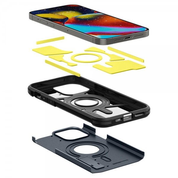 Spigen iPhone 14 Pro Max Deksel Tough Armor MagFit Metal Slate