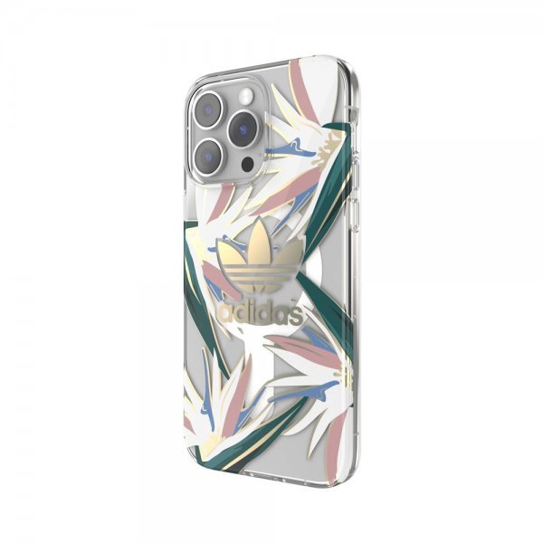 Adidas iPhone 14 Pro Max Deksel Trefoil Klar Etui MagSafe Gold