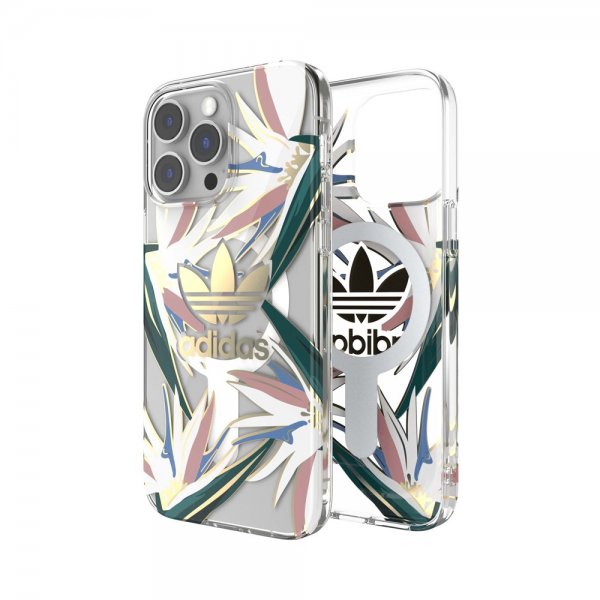 Adidas iPhone 14 Pro Max Deksel Trefoil Klar Etui MagSafe Gold