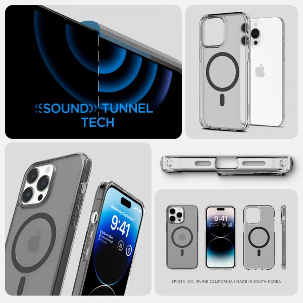 Spigen iPhone 14 Pro Max Deksel Ultra Hybrid MagFit Frost Black