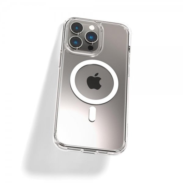 Spigen iPhone 14 Pro Max Deksel Ultra Hybrid MagFit Hvit