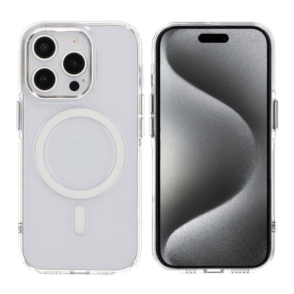Rvelon iPhone 14 Pro Deksel Kamerastøtfanger MagSafe Transparent