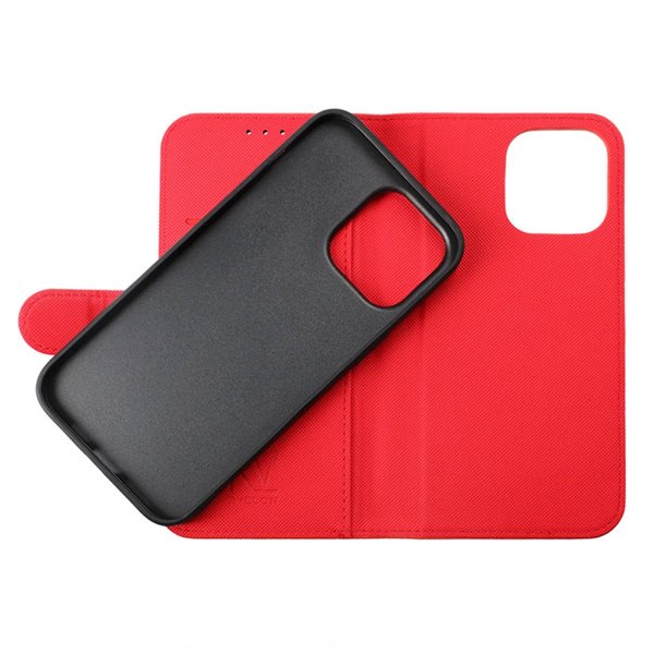 Rvelon iPhone 14 Pro Etui Detachable Wallet Case Rød