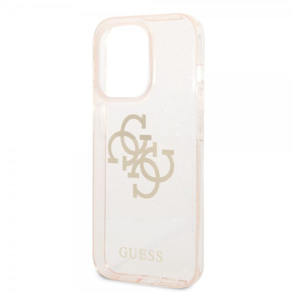 Guess iPhone 14 Pro Deksel Full Glitter Gull