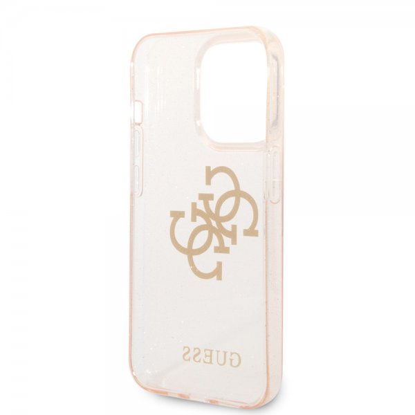 Guess iPhone 14 Pro Deksel Full Glitter Gull