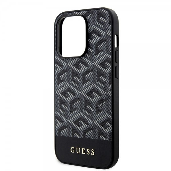 Guess iPhone 14 Pro Deksel G Cube MagSafe Svart