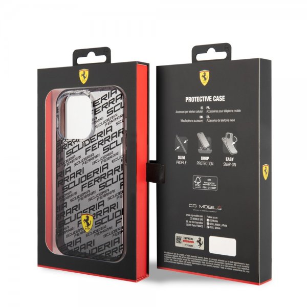 Ferrari iPhone 14 Pro Deksel Gradient Scuderia Svart