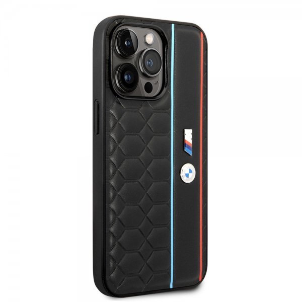 BMW iPhone 14 Pro Deksel Hexagonal Pattern Svart