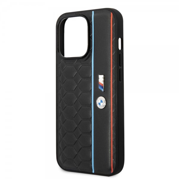 BMW iPhone 14 Pro Deksel Hexagonal Pattern Svart