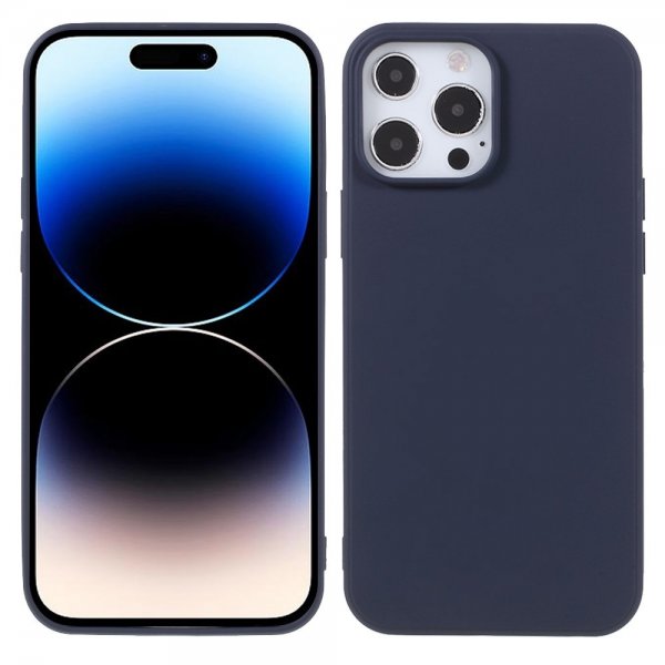 X-Level iPhone 14 Pro Deksel Liquid Silicone Mørkeblå