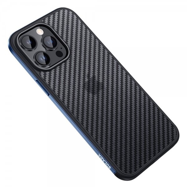 Sulada iPhone 14 Pro Deksel Luxury Series Blå