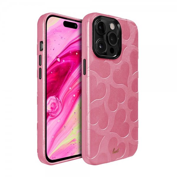 LAUT iPhone 14 Pro Deksel Motif MagSafe Pink Hearts