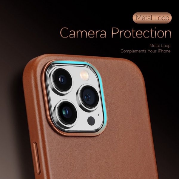 Dux Ducis iPhone 14 Pro Deksel Naples Series MagSafe Lysebrun