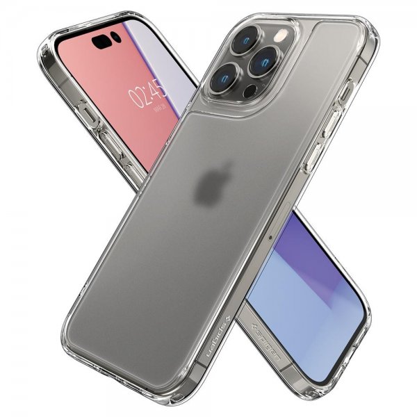 Spigen iPhone 14 Pro Deksel Quartz Hybrid Matte Clear