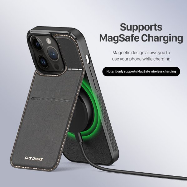 Dux Ducis iPhone 14 Pro Deksel Rafi Series MagSafe Svart