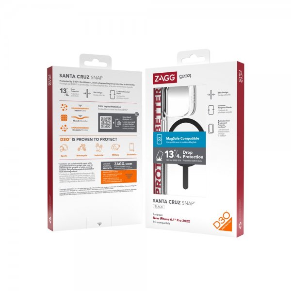 Gear4 iPhone 14 Pro Deksel Santa Cruz Snap Svart