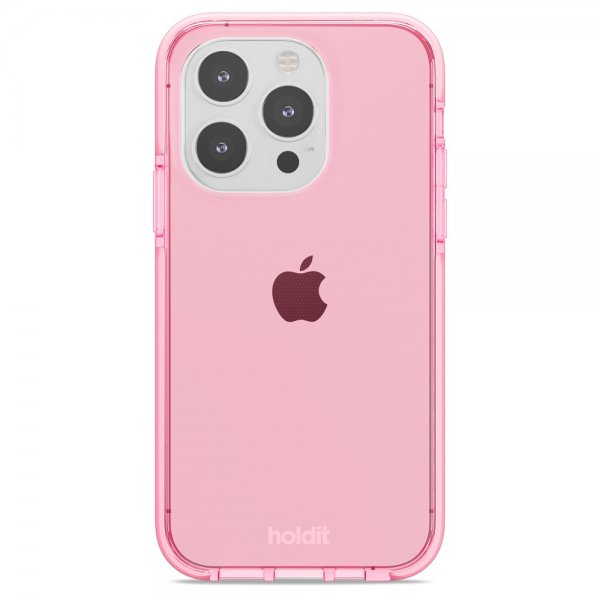 holdit iPhone 14 Pro Deksel Seethru Bright Pink