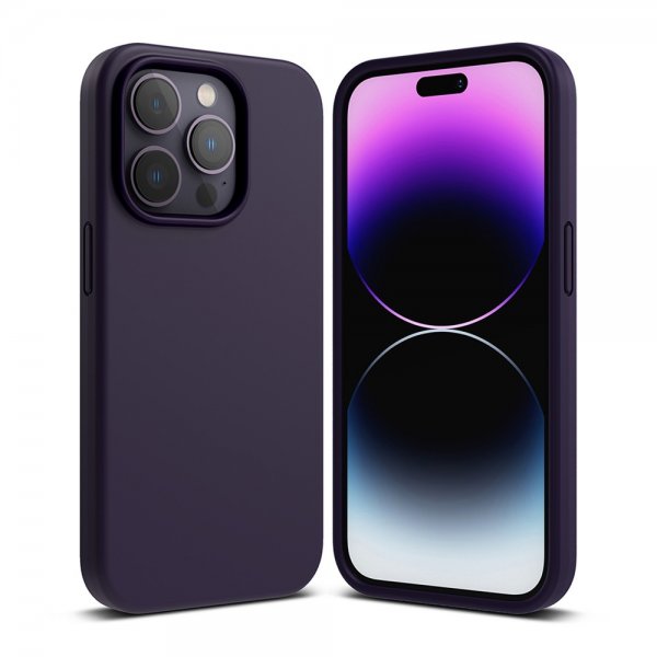 Ringke iPhone 14 Pro Deksel Silikoni Deep Purple