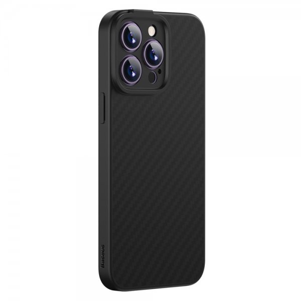 Baseus iPhone 14 Pro Deksel Synthetic Fiber MagSafe Svart