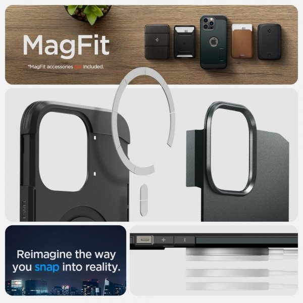 Spigen iPhone 14 Pro Deksel Tough Armor MagFit Abyss Green