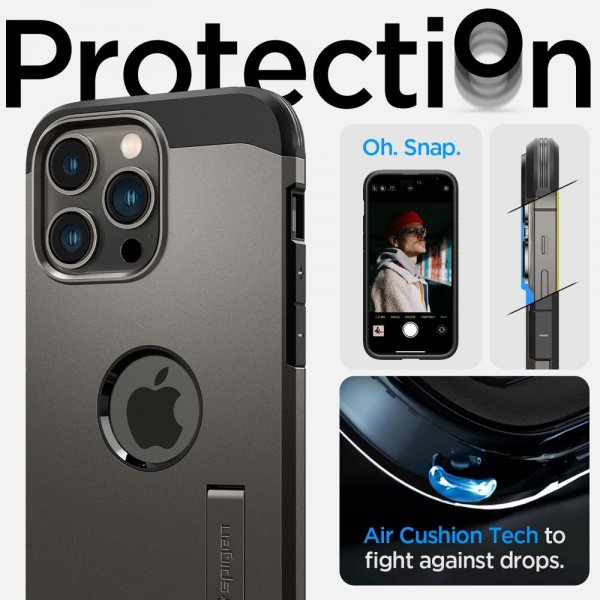 Spigen iPhone 14 Pro Deksel Tough Armor MagFit Gunmetal
