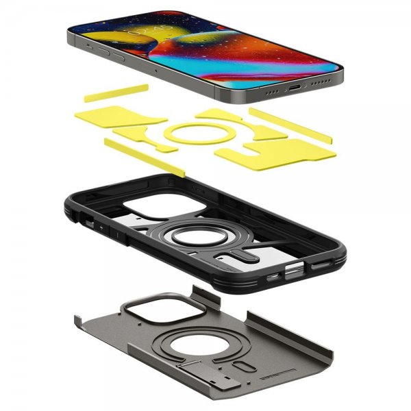 Spigen iPhone 14 Pro Deksel Tough Armor MagFit Gunmetal