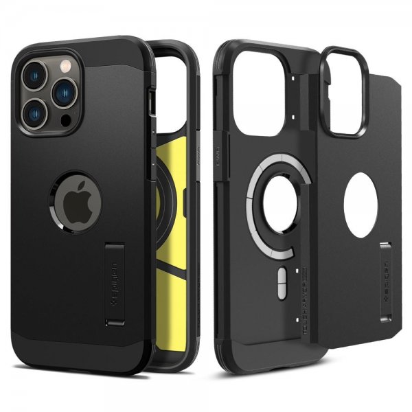 Spigen iPhone 14 Pro Deksel Tough Armor MagFit Svart