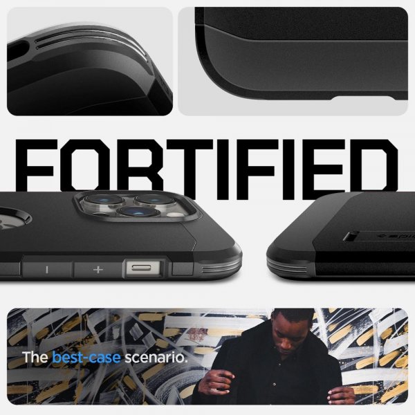 Spigen iPhone 14 Pro Deksel Tough Armor MagFit Svart