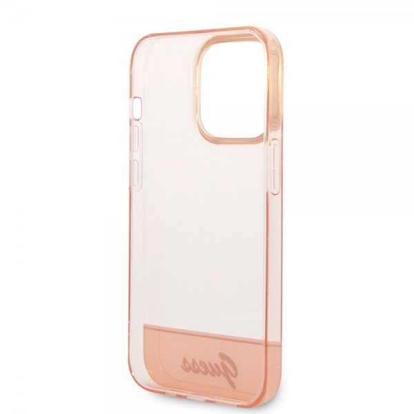 Guess iPhone 14 Pro Deksel Translucent Rosa