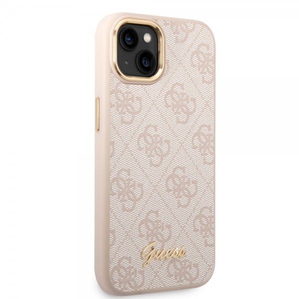 Guess iPhone 13/14/15 Deksel 4G Logo Rosa