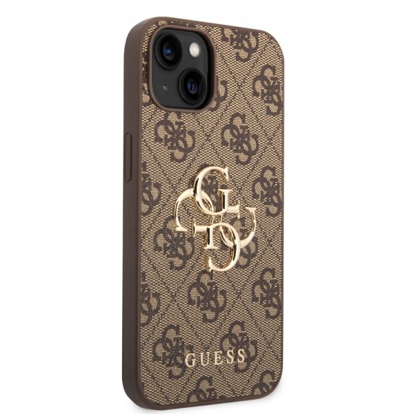 Guess iPhone 14 Deksel Big Metal Logo Brun