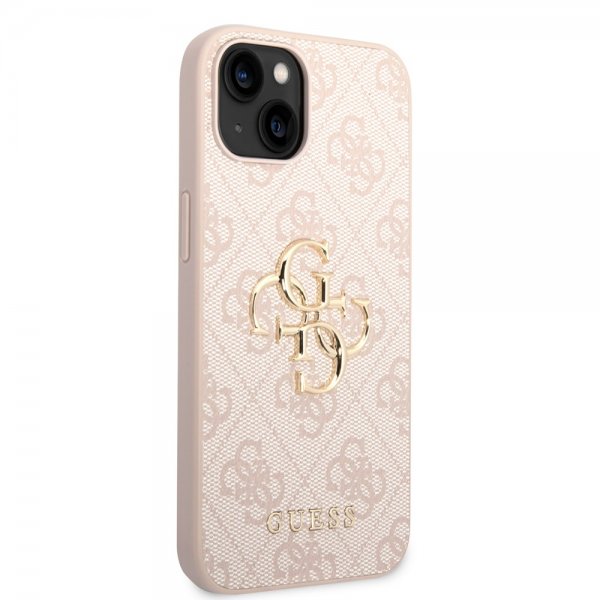 Guess iPhone 14 Deksel Big Metal Logo Rosa