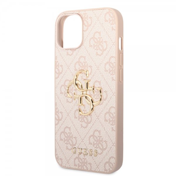 Guess iPhone 14 Deksel Big Metal Logo Rosa