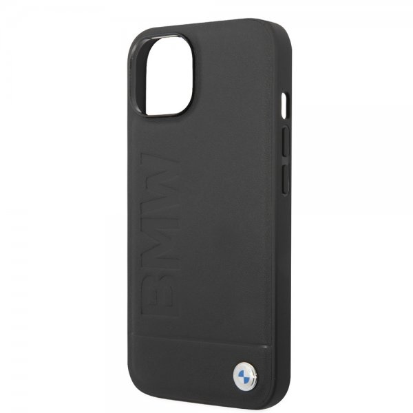 BMW iPhone 14 Deksel Hot Stamp Metal Logo Svart