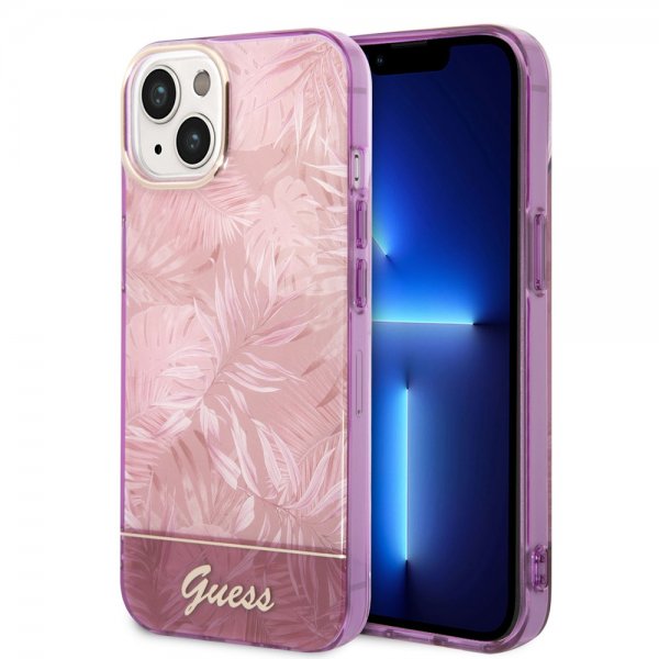 Guess iPhone 14 Deksel Jungle Rosa
