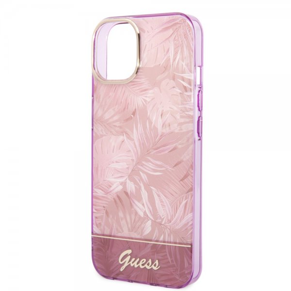 Guess iPhone 14 Deksel Jungle Rosa